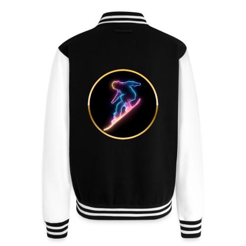 Snowboarding: Neon Snow Drift - Unisex College Sweat Jacket