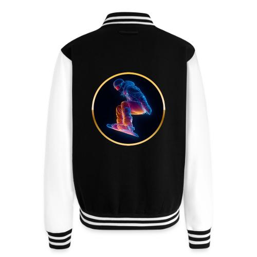 Snowboarding: Arctic Neon Leap - Unisex College Sweat Jacket