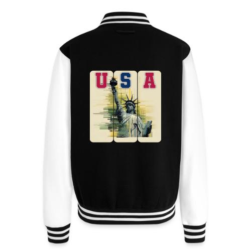 Art illustration of the Statue of Liberty - Unisex College Sweat Jacket
