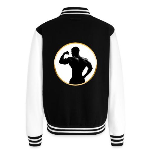 Bodybuilder: Classic Flex Emblem - Unisex College Sweat Jacket