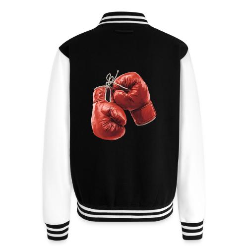 Boxing: Hanging Gloves Icon - Unisex College Sweat Jacket