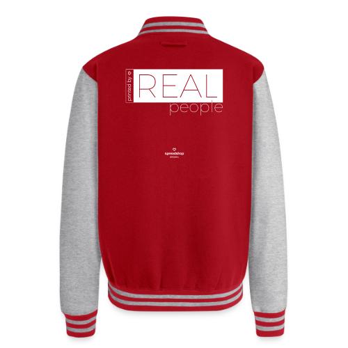 Real in white - Unisex College Sweat Jacket