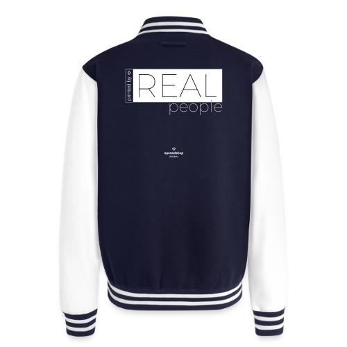 Real in white - Unisex College Sweat Jacket