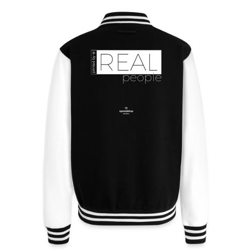 Real in white - Unisex College Sweat Jacket