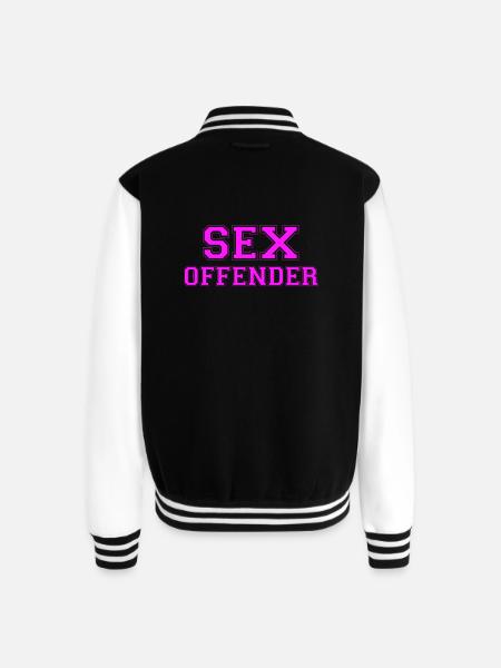 Sex Offender - Unisex College Sweat Jacket - black/white