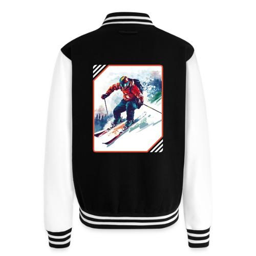 Skiing is Life - Unisex College Sweat Jacket
