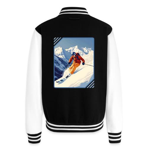 Mountain Skiing Vibes - Unisex College Sweat Jacket