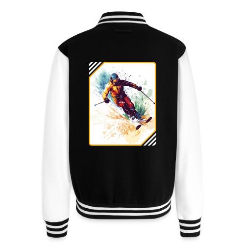 Winter Skiing Escape - Unisex College Sweat Jacket