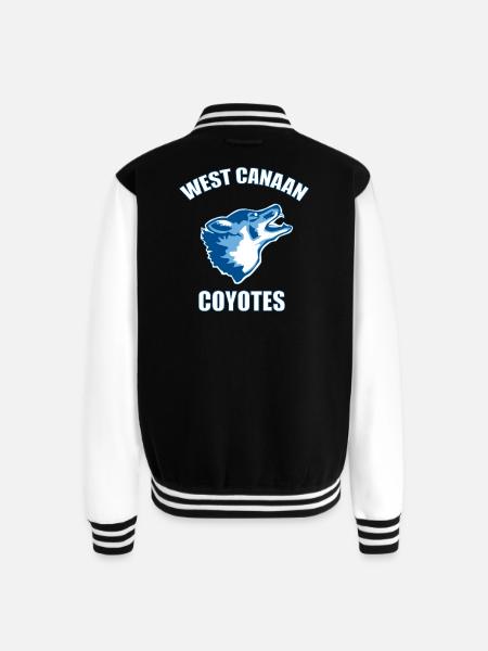 West Canaan Coyotes - Unisex College Sweat Jacket - black/white