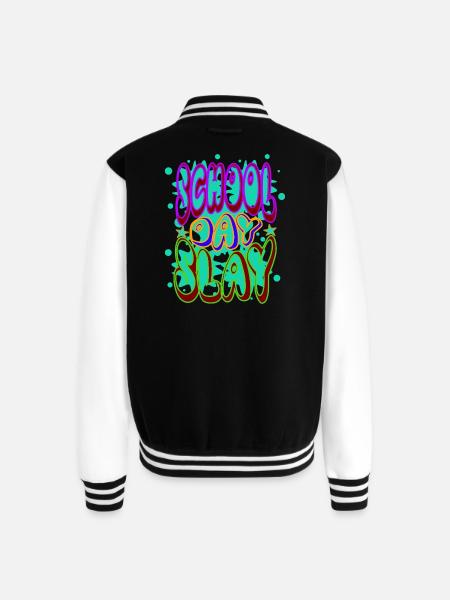School Day Slay - Unisex College Sweat Jacket - black/white