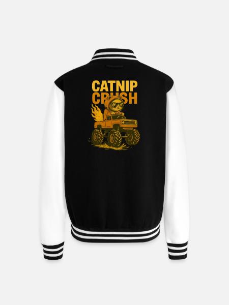 Cool Cat Monstertruck - Unisex College Sweat Jacket - black/white
