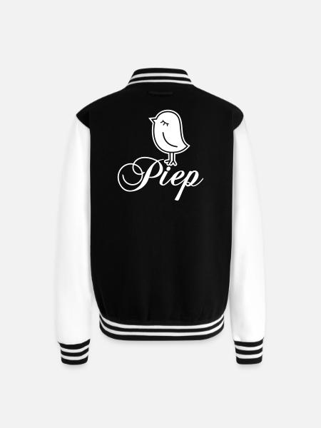 Sparrow “Piep” - Unisex College Sweat Jacket - black/white