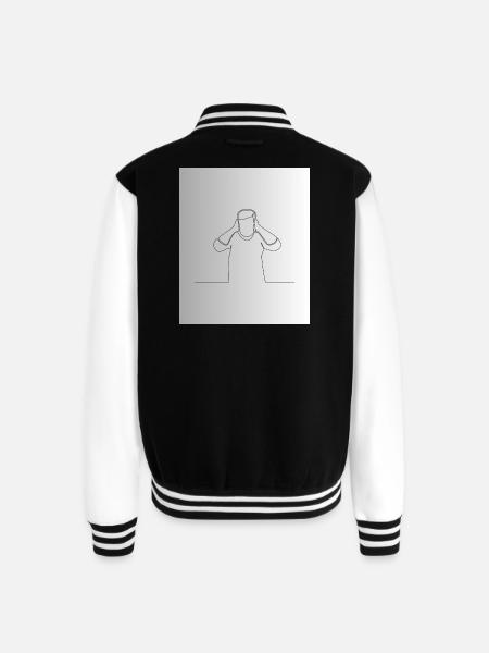 Line Mindful Moment - Unisex College Sweat Jacket - black/white