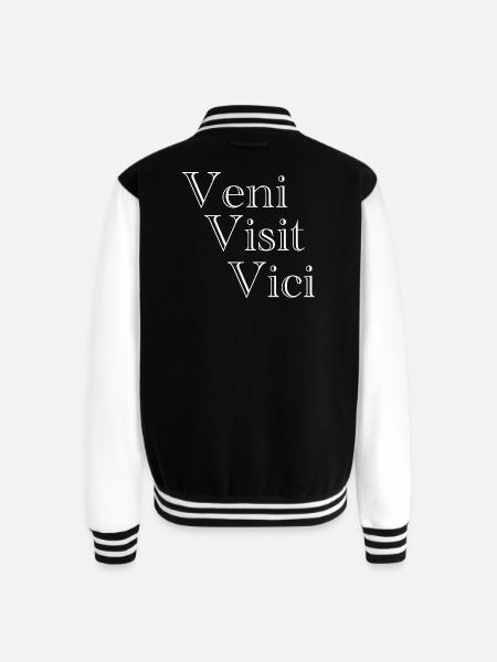 Veni Visit Vici - Unisex College Sweat Jacket - black/white