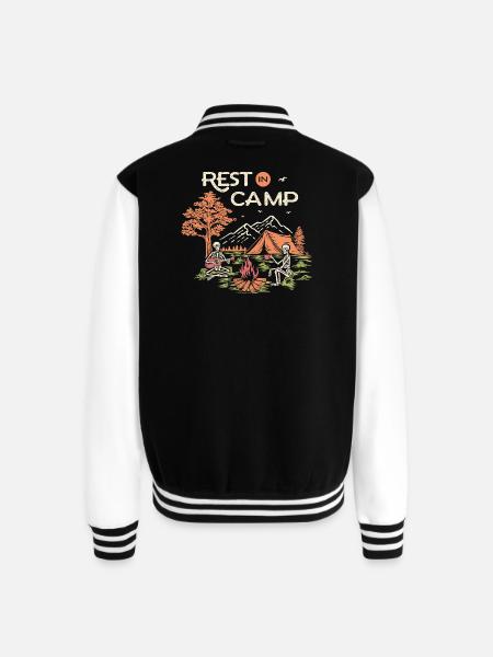 Rest in Camp - Unisex College Sweat Jacket - black/white