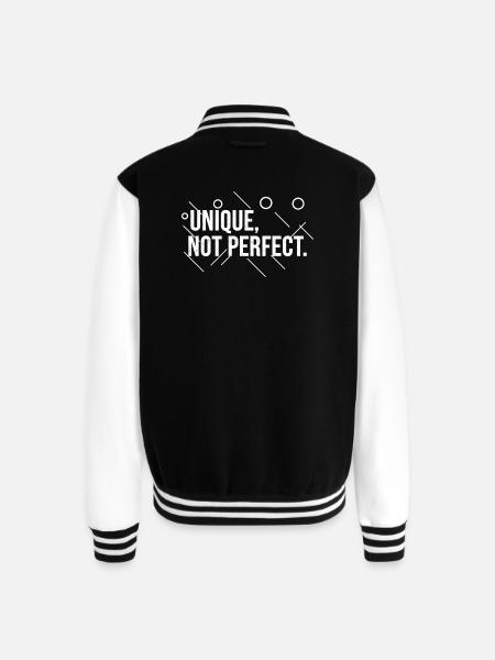 Unique-_Not_Perfect_Abstract - Unisex College Sweat Jacket - black/white