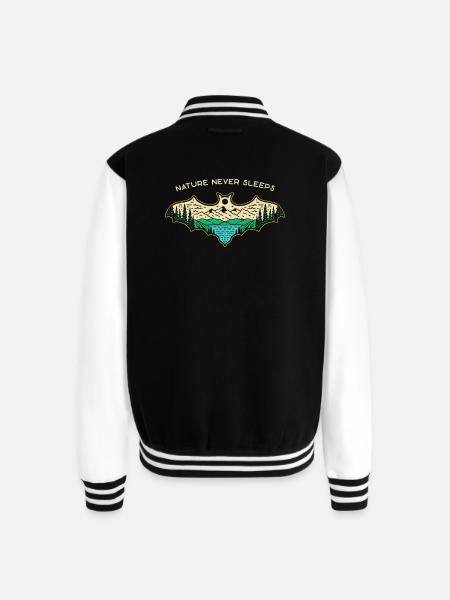 Nature Never Sleeps - Unisex College Sweat Jacket - black/white