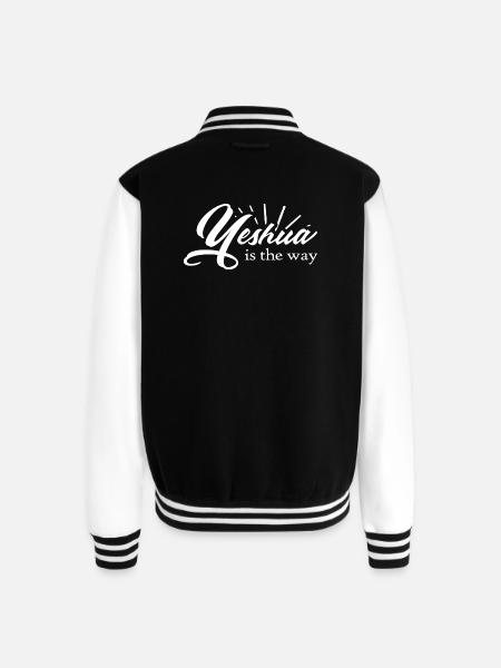 Yeshua Is The Way - Unisex College Sweat Jacket - black/white