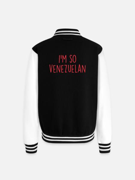 I'm so Venezuelan Venezuela - Unisex College Sweat Jacket - black/white