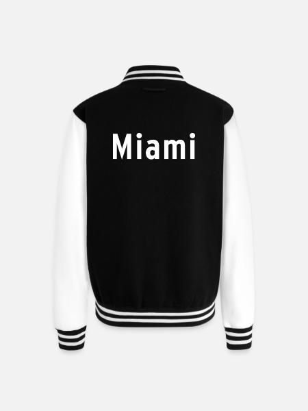Miami - Unisex College Sweat Jacket - black/white