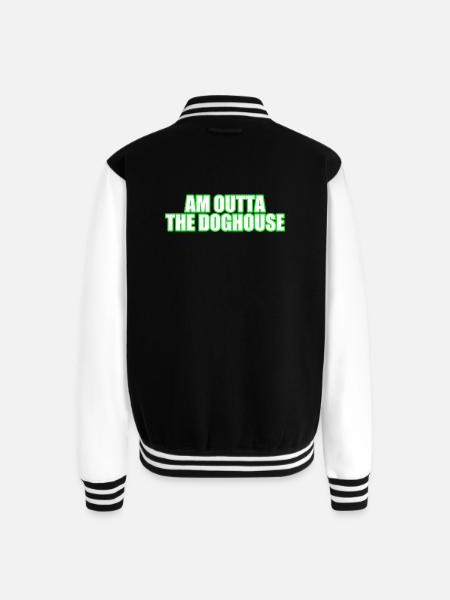 Am Outta the Doghouse - Unisex College Sweat Jacket - black/white