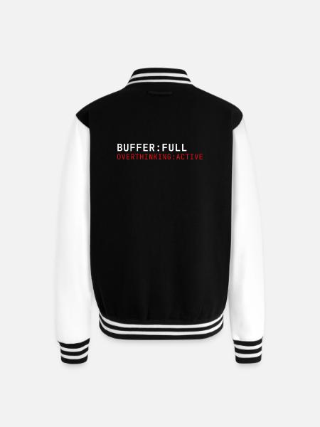 BUFFER: FULL – Mental Health Awareness | log_02 - Unisex College Sweat Jacket - black/white