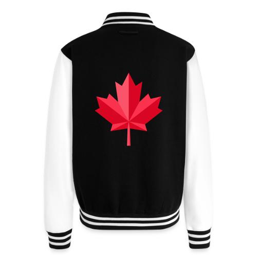 Canadian red maple leaf - Unisex College Sweat Jacket