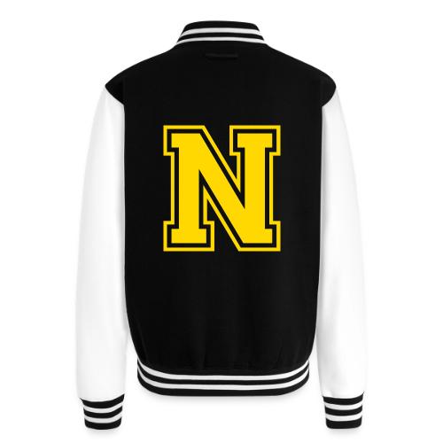 Letter N – Capital Athletic Alphabet Monogram - Unisex College Sweat Jacket