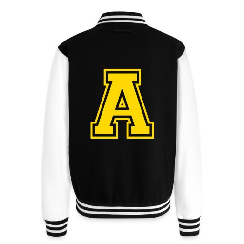 Letter A – Capital Athletic Alphabet Monogram - Unisex College Sweat Jacket