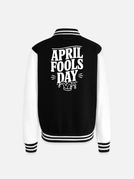 April Fools Day - Unisex College Sweat Jacket - black/white