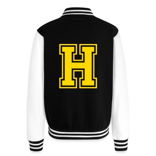 Letter H – Capital Athletic Alphabet Monogram - Unisex College Sweat Jacket