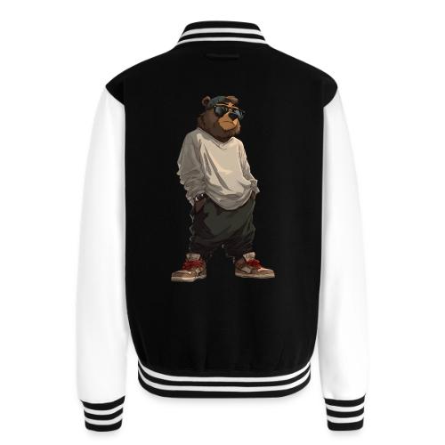 Urban Streetwear Bear Cool Apparel Design - Unisex College Sweat Jacket