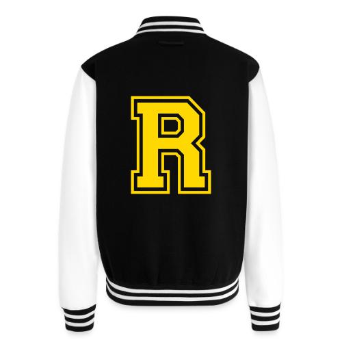 Letter R – Capital Athletic Alphabet Monogram - Unisex College Sweat Jacket