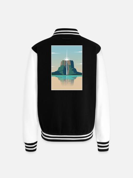 Angel Falls Sunrise - Unisex College Sweat Jacket - black/white