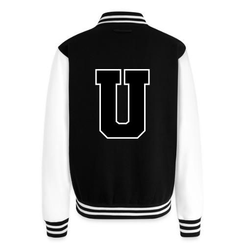 Varsity Letter U Collegiate Monogram - Unisex College Sweat Jacket