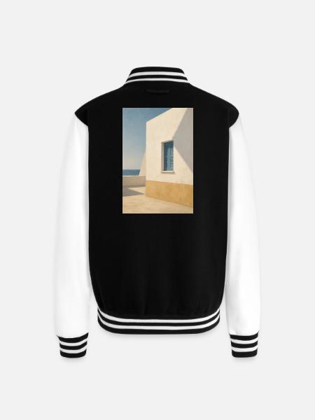 Mediterranean Light by the Sea - Unisex College Sweat Jacket - black/white
