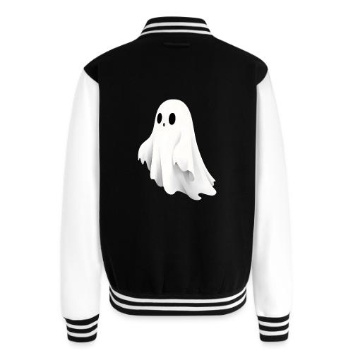 Cute Ghost Cartoon Design - Unisex College Sweat Jacket