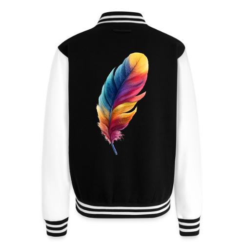 Rainbow Flight Feather - Unisex College Sweat Jacket