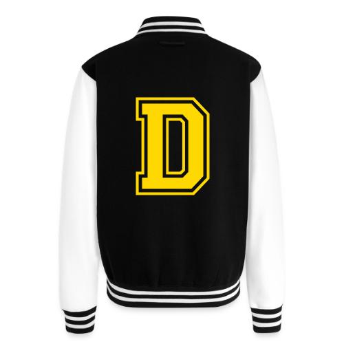 Letter D – Capital Athletic Alphabet Monogram - Unisex College Sweat Jacket