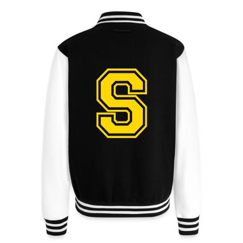 Letter S – Capital Athletic Alphabet Monogram - Unisex College Sweat Jacket