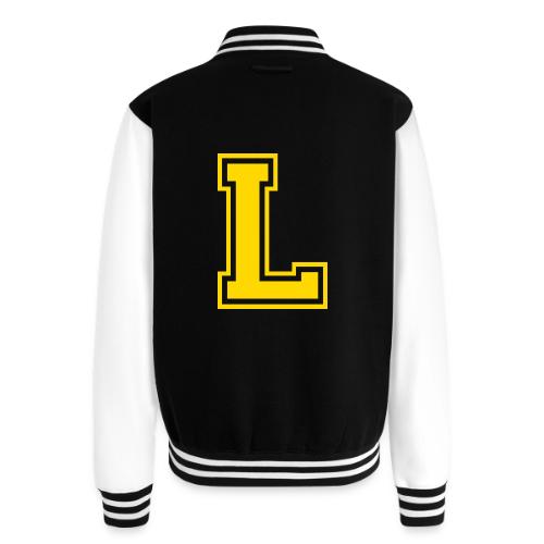 Letter L – Capital Athletic Alphabet Monogram - Unisex College Sweat Jacket