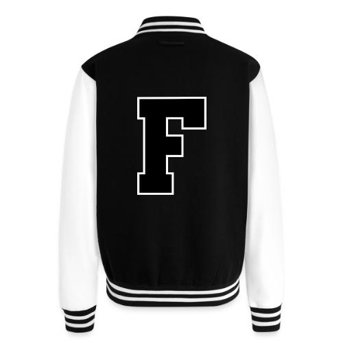 Varsity Letter F Athletic Monogram - Unisex College Sweat Jacket