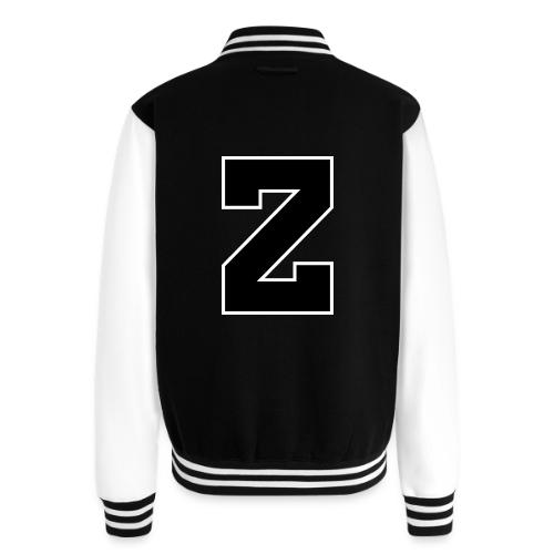 Varsity Letter Z Athletic Font Design - Unisex College Sweat Jacket