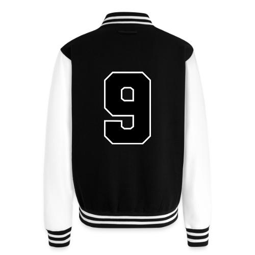 Varsity Number 9 Athletic Font - Unisex College Sweat Jacket