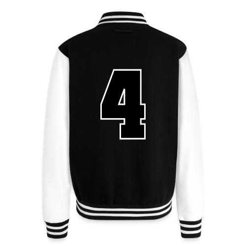 Varsity Number 4 College Style - Unisex College Sweat Jacket
