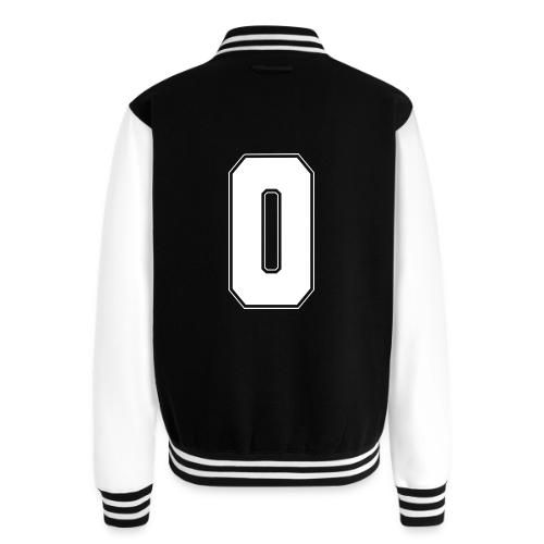White Letter O – Varsity Alphabet Monogram - Unisex College Sweat Jacket