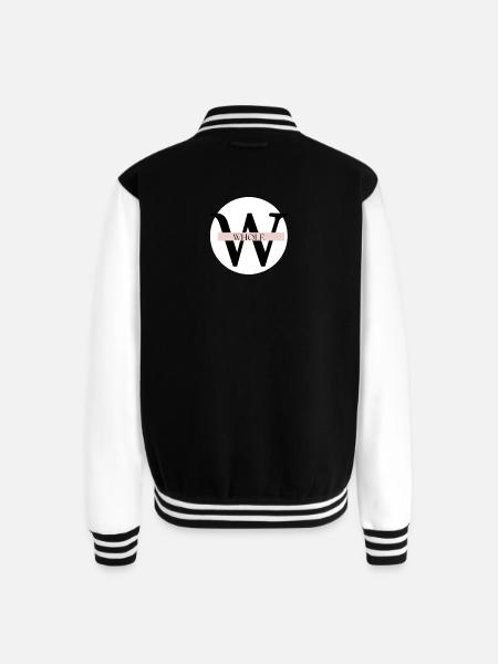 WHOLE - Unisex College Sweat Jacket - black/white