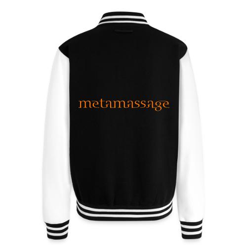 metamassage text logo - Unisex College Sweat Jacket