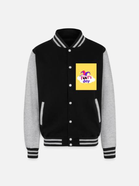 April fool's day - Unisex College Sweat Jacket - black/heather grey