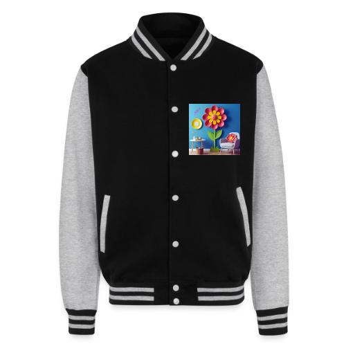 Flower design and harmony of environmental well-be - Unisex College Sweat Jacket
